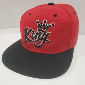 King/Ring of Fire Mens Red/Black Snapback  Hat.